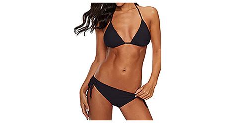 AdanWall Triangel Bikini Sexy tlg Push Up Bikini mit verstellb Trägern