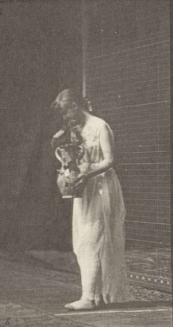 Semi Nude Woman Ascending And Descending Stairs With Flowers Rbm QP M B PICRYL