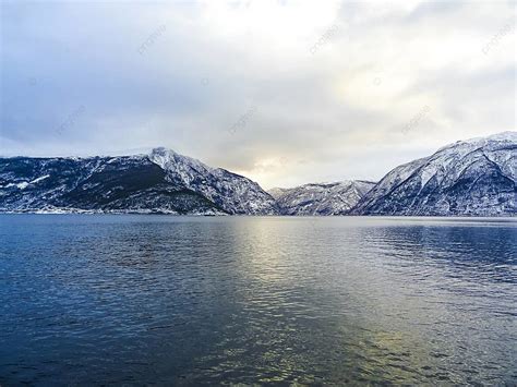 Morning Winter Scenery Of Sognefjord In Vestland Norway Photo ...