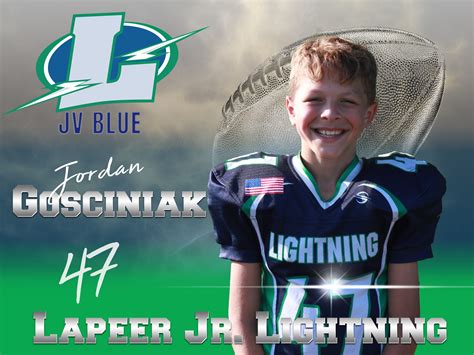 Lapeer Jr Lightning Yard Signs Player Prints Custom Wall Graphics