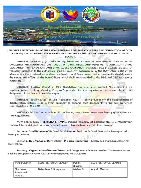 10 Eo Badac Referral Desks And House Clusters Pdf Government Justice