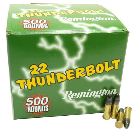 22lr Ammo Remington Thunderbolt 40gr Lrn Tb 22b 500 Round Box