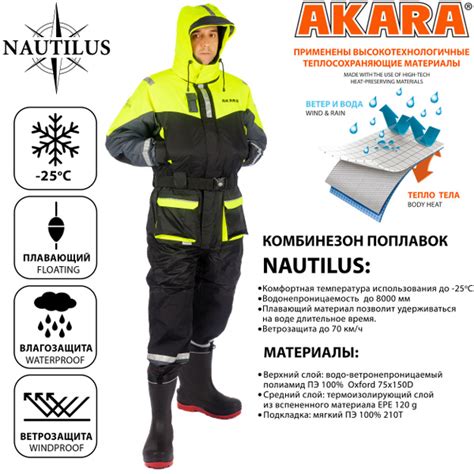 Комбинезон для рыбалки и охоты Akara, размер 52 (XL), Зима, цвет ...
