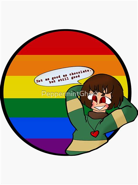 Chara Gay Pride Sticker By PeppermintGhost Redbubble
