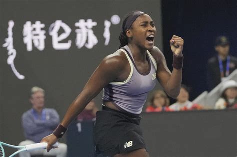 Coco Gauff wins China Open final in straight sets, Sinner rallies to