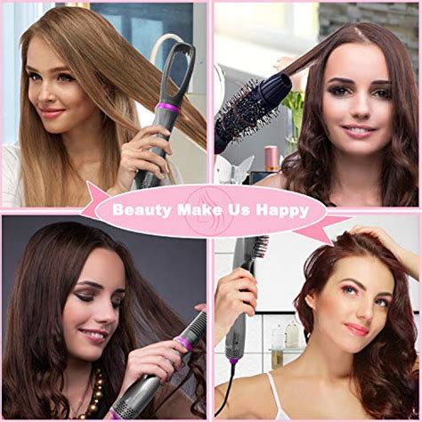 Hot Air Brush Hair Dryer Brush Hair Dryer Volumizer 5 Changeable Brush Head Ideal For Quick
