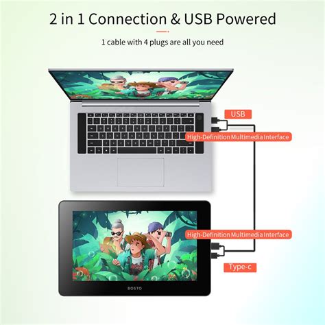 BT-12HD Portable 11.6 Inch HD H-IPS LCD Graphics Drawing Tablet 1366*7 ...