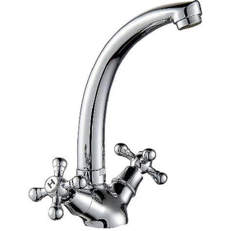 Cold Hot Water Cheap Zinc Double Handle Faucet Basin Mixer Kitchen Mixer And Faucet