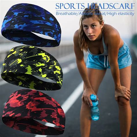 Спортивная повязка для волос, повязка на голову для йоги, нескользящий ...