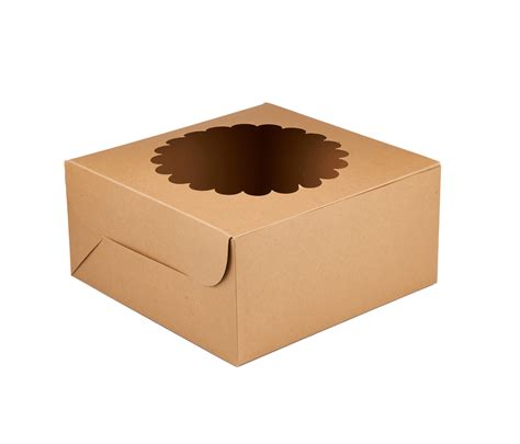 Buy 100 Pieces Kraft Cake Box Round With Window Online In Saudi Arabia