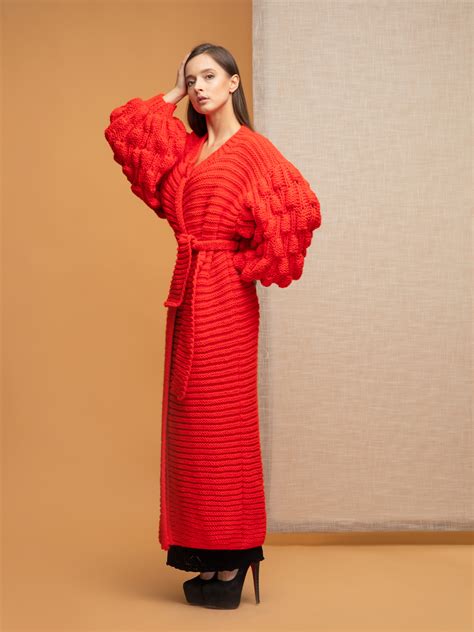 Красный кардиган - купить в интернет-магазине вязаной одежды Shapar