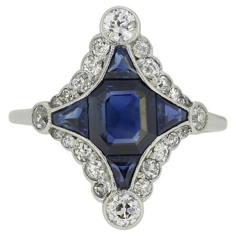 Art Deco Sapphire And Diamond Ring For Sale At 1stdibs