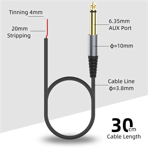 Buy Hiebee Replacement Mm Male Plug To Bare Wire Open End Ts Pole