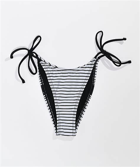 Lurking Class By Sketchy Tank Peeking Black White Stripe High Leg Bikini Bottom Zumiez