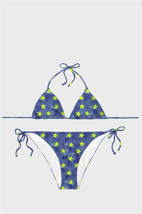 Slipstop Stella Ba Lamal Kolay Kuruyan Uv Korumal Desenli Bayan Bikini Sb Saks