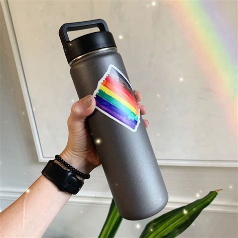 LGBTQ Pride Flag Sticker LGBT Stickers Rainbow Flag Gay Etsy
