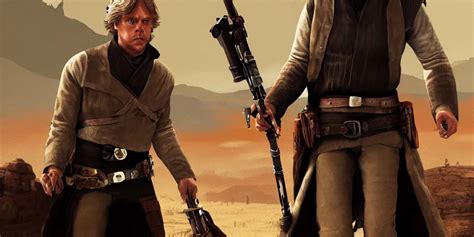 Luke Skywalker In Rdr 2 Cover Art By Stephen Bliss Stable Diffusion