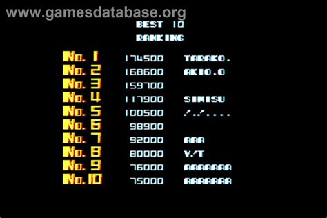 R Type Ii Arcade Artwork High Score Screen