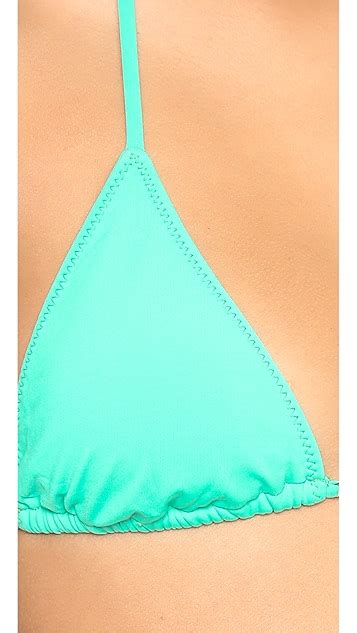 ViX Swimwear Sofia Solid Aqua Triangle BIkini Top SHOPBOP