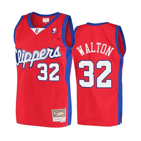 Bill Walton LA Clippers Red Jersey Hardwood Classics 2001-02 ...