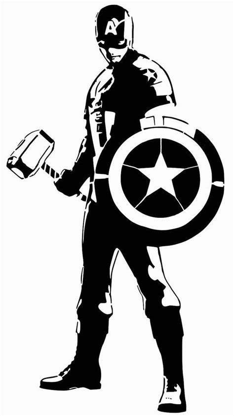 Silhouette Captain America Vector Clipart 4215319 Pinclipart Artofit