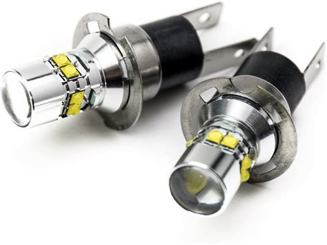 Amazon | 【e-auto fun】ショートタイプ H3C LEDバルブ 50W 12V/24V兼用 ホワイト 無極性 2個1セット ...