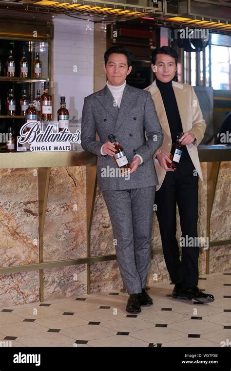 South Korean actor Jung Woo-sung, right, and Lee Jung-jae attend a ...