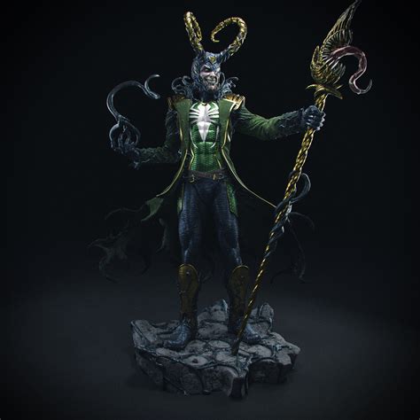 Venomized Loki Thor Spider Man Marvel Time To Collect
