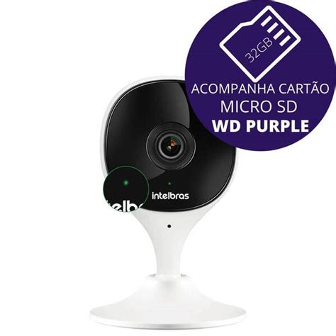 Câmera Wi fi Ip Imx Intelbras Mibo Cartão 32gb Wd Purple Leroy Merlin