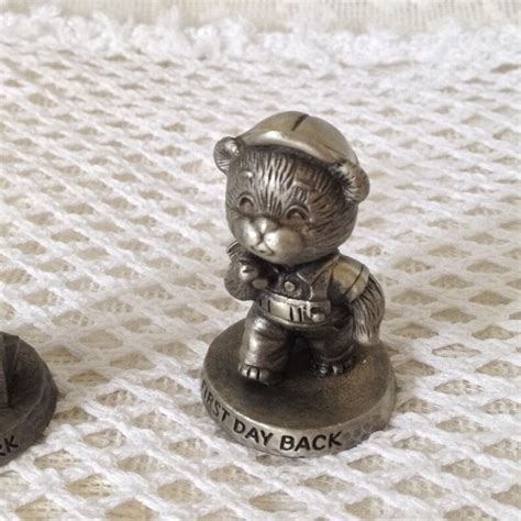 Avon Pewter Bearington Bear Figurines School Days First Two Etsy