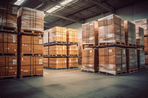 Premium Ai Image A Small Warehouse Filled With Goods