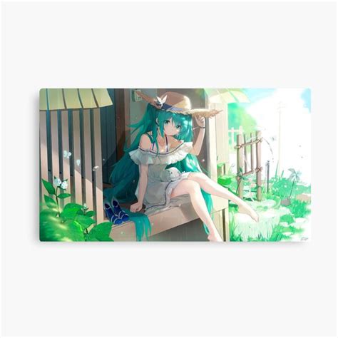 Hot Hatsune Miku Waifu Lewd Kawaii Sexy Vocaloid Anime Girl Lolita Metal Print For Sale By