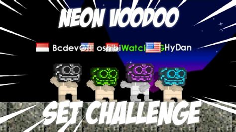 Growtopia Set Challenge With Neon Voodoo Mask Youtube