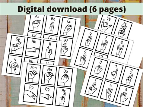 Asl Sign Language Alphabet Flashcards Free Printable 60 Off