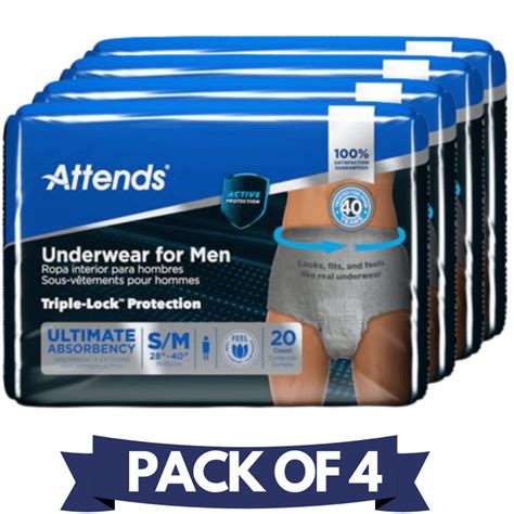 Attends Discreet Mens Underwear Ultimate Absorbency Gladwell Care