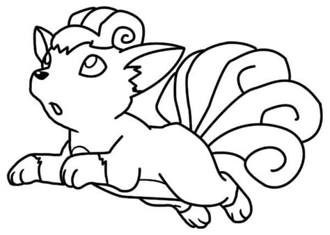 Vulpix Coloring Page