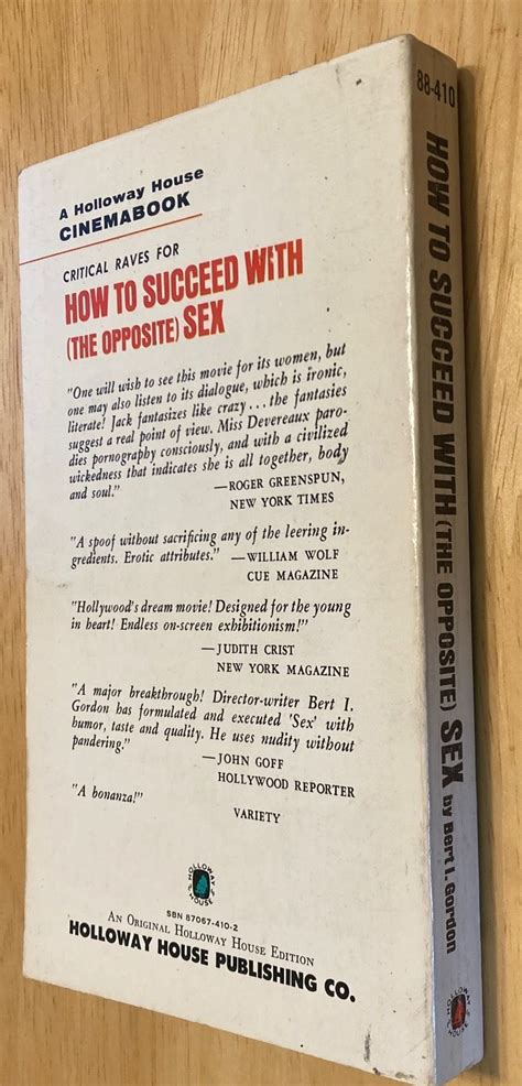 How To Succeed With The Opposite Sex A Holloway House Cinemabook By