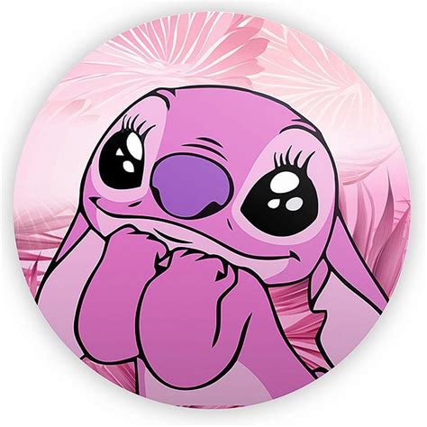 Lilo E Stitch Personagens Rosa - Lilo E Stitch Personagens Rosa Luminária Angel 3D Disney Presente