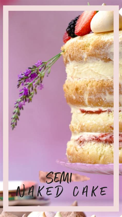 Vanilla Naked Cake Recipe With Buttercream And Fresh Berries