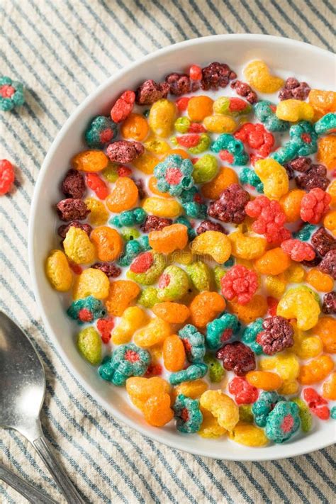 sweet fruity breakfast cereal stock photo image  healthy orange