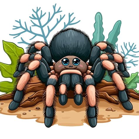 Premium Vector | Cute tarantula vector cartoon illustration