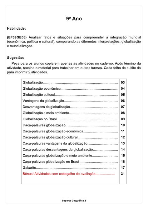 Atividade Sobre Globalização Com Texto - 8