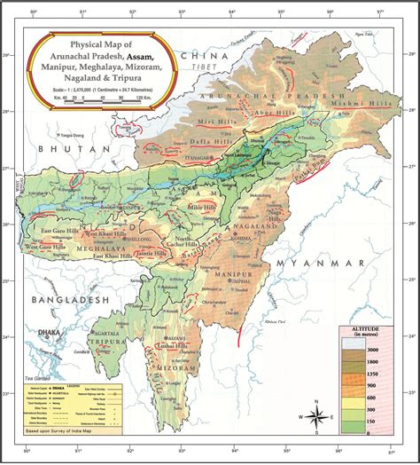 north east map of india 5
