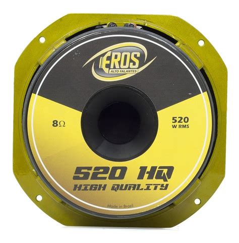 Alto Falante Eros Médio Hq E 520 10 Polegadas 8 Ohm 520w Rms Radical