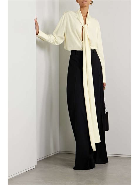 Givenchy Pussy Bow Silk Blouse Net A Porter