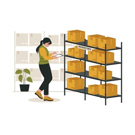 Inventory Management Vector Illustration Vector Art At Vecteezy