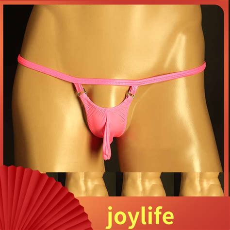 Joylife Sexy Men Ice Silk Brief Pouch Panties Lingerie Underwear Low Rise Thong G String