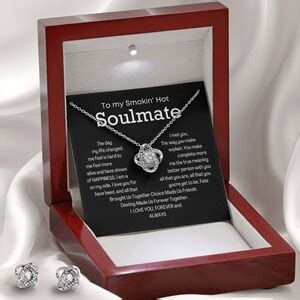 Love Knot Necklace To To My Smokin Hot Soulmate Gift For Wife Girlfriend Anniversary Birthday