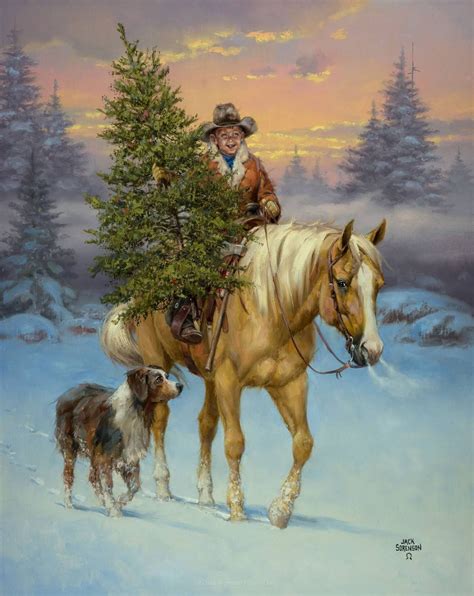 Christmas Celebration Christmas Horses Christmas Scenery Western