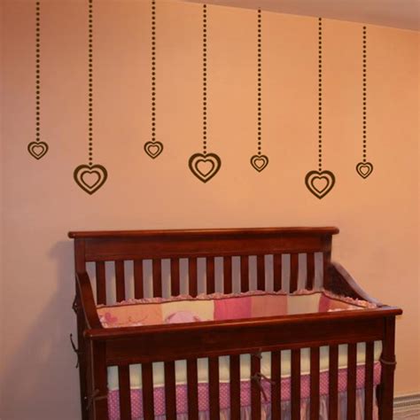 Hanging Hearts Set Of 11 Wall Decals